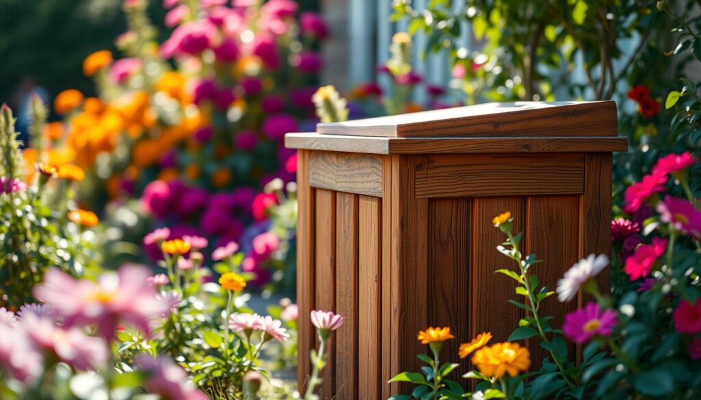 Mülltonnenbox aus Holz