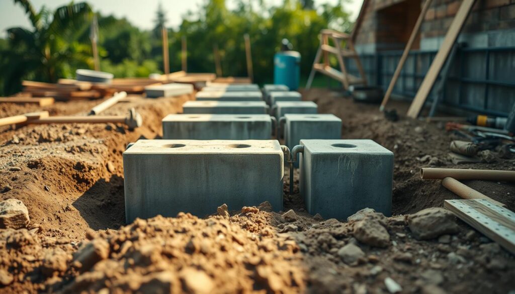 Punktfundament Terrassenüberdachung