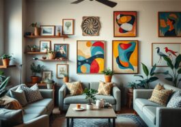 originelle wanddeko wohnzimmer