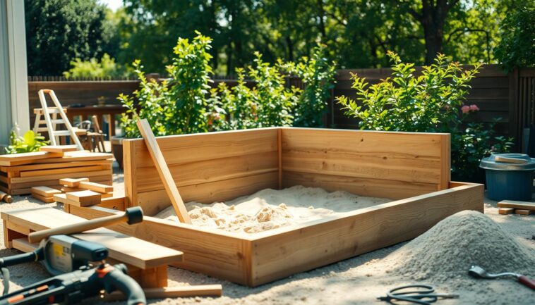 sandkasten selber bauen