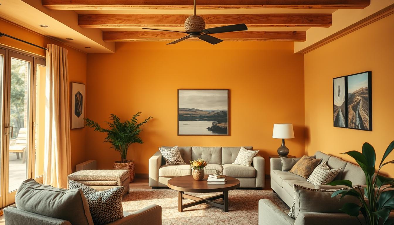 wandfarben wohnzimmer warm