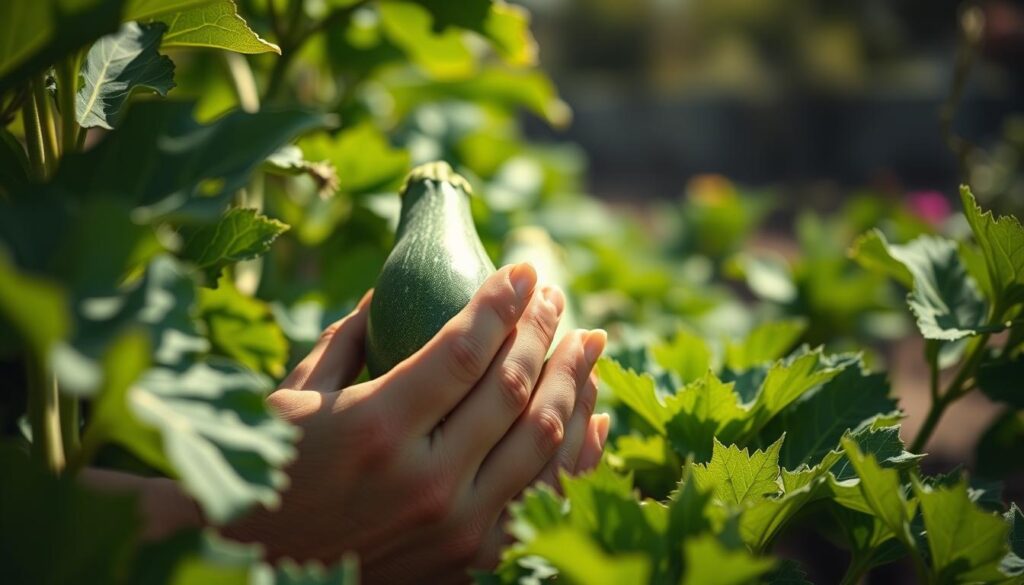 Zucchini ernten