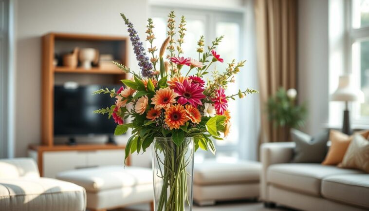 große glas bodenvase dekorieren